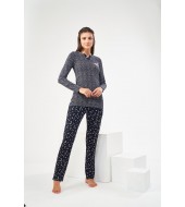 PJS Kadın Emprime Pijama Takım 22416