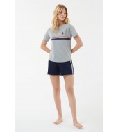 US Polo Assn 16514 Kadın T-Shirt Şort Takım